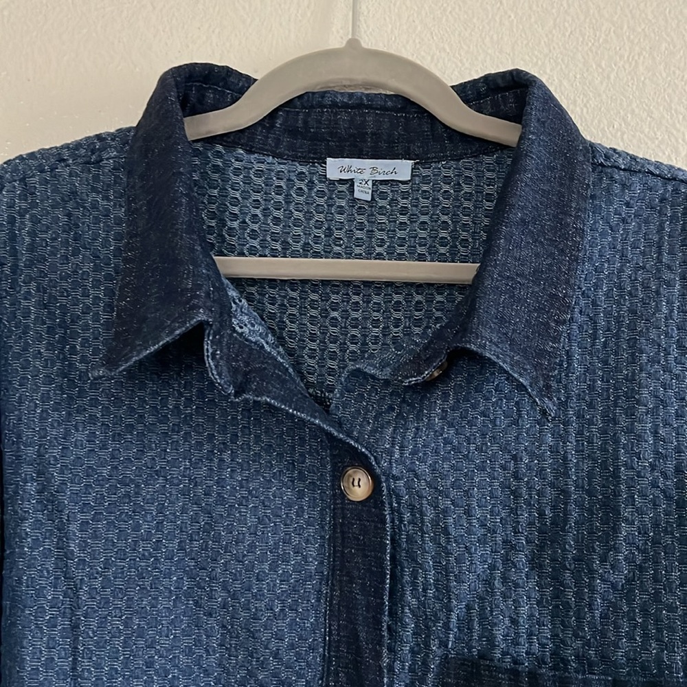 Textured Button Down Top - image 3